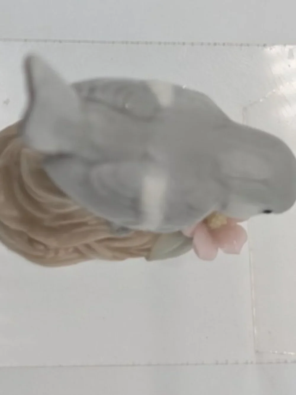 Vintage George Good Porcelain Bird with Flowers Figurine